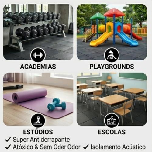 Piso Emborrachado Academia 1x1 11 mm